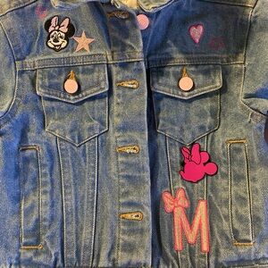 Disney Kids Denim Jacket with Pink Accents